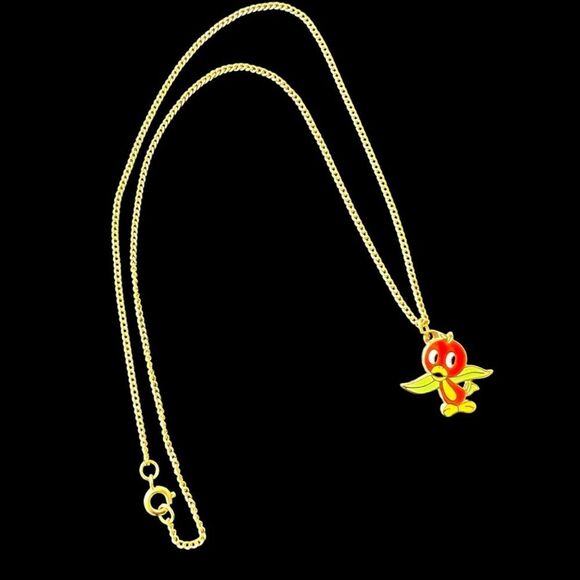 Vintage Disney Florida Orange Bird Pendant Necklace - Picture 2 of 4